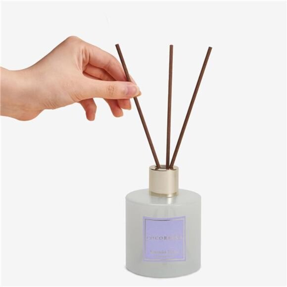 Premium Reed Diffuser Set with Preserved Baby's Breath & Cotton Stick Lavender - Picture 4 of 6